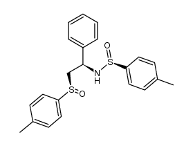 (S)-N-[(2R,RS)-1-phenyl-2-p-tolylsulfinylethyl]-p-toluenesulfinamide结构式