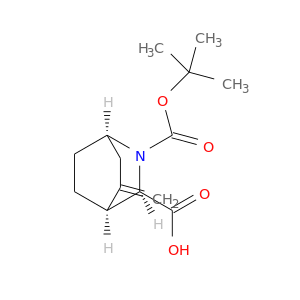 (1R,3R,4S)-2-tert-butoxycarbonyl-5-methylene-2-azabicyclo[2.2.2]octane-3-carboxylic acid Structure