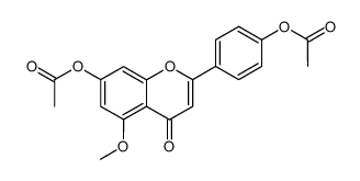 7-Acetoxy-2-(4-acetoxyphenyl)-5-methoxy-4H-1-benzopyran-4-one structure