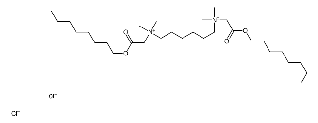 6-[dimethyl-(2-octoxy-2-oxoethyl)azaniumyl]hexyl-dimethyl-(2-octoxy-2-oxoethyl)azanium,dichloride Structure