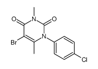 5-bromo-1-(4-chlorophenyl)-3,6-dimethyl-pyrimidine-2,4-dione结构式