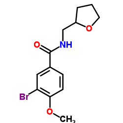 3-Bromo-4-methoxy-N-(tetrahydro-2-furanylmethyl)benzamide结构式