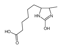 6-[(4S,5S)-5-methyl-2-oxoimidazolidin-4-yl]hexanoic acid结构式