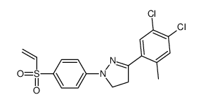 5-(4,5-dichloro-2-methylphenyl)-2-(4-ethenylsulfonylphenyl)-3,4-dihydropyrazole Structure