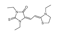 1,3-diethyl-5-[(3-ethylthiazolidin-2-ylidene)ethylidene]-2-thioxoimidazolidin-4-one Structure