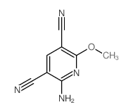 3,5-Pyridinedicarbonitrile,2-amino-6-methoxy-结构式