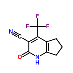 2-OXO-4-TRIFLUOROMETHYL-2,5,6,7-TETRAHYDRO-1H-[1]PYRIDINDINE-3-CARBONITRILE结构式