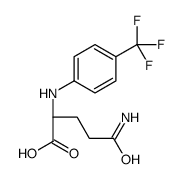 (2S)-5-amino-5-oxo-2-[4-(trifluoromethyl)anilino]pentanoic acid Structure