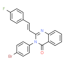 3-(4-bromophenyl)-2-[2-(4-fluorophenyl)vinyl]-4(3H)-quinazolinone结构式