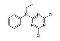 4,6-dichloro-N-ethyl-N-phenyl-1,3,5-triazin-2-amine结构式