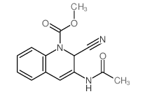 methyl 3-acetamido-2-cyano-2H-quinoline-1-carboxylate structure