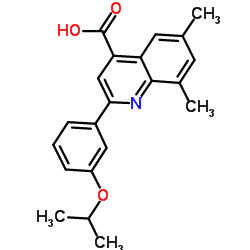 2-(3-Isopropoxyphenyl)-6,8-dimethyl-4-quinolinecarboxylic acid结构式