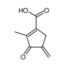 2-methyl-4-methylidene-3-oxocyclopentene-1-carboxylic acid Structure
