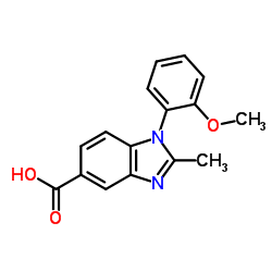 1-(2-Methoxyphenyl)-2-methyl-1H-benzimidazole-5-carboxylic acid结构式