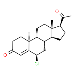 6β-chloro-9β,10α-pregn-4-ene-3,20-dione结构式