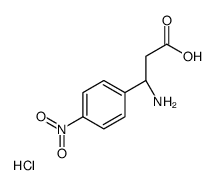 (3S)-3-Amino-3-(4-nitrophenyl)propanoic acid hydrochloride (1:1)结构式