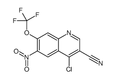 4-氯-6-硝基-7-(三氟甲氧基)-3-喹啉甲腈结构式