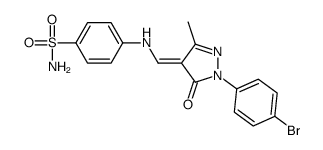 4-[[1-(4-bromophenyl)-3-methyl-5-oxopyrazol-4-ylidene]methylamino]benzenesulfonamide Structure