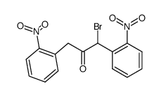 1-bromo-1,3-bis(2-nitrophenyl)propan-2-one结构式