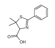 5,5-dimethyl-2-phenyl-4H-1,3-thiazole-4-carboxylic acid结构式