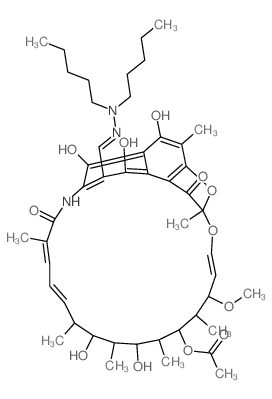 Rifamycin,3-[(dipentylhydrazono)methyl]- structure
