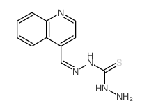 1-amino-3-(quinolin-4-ylmethylideneamino)thiourea结构式