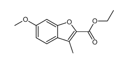 6-甲氧基-3-甲基苯并呋喃-2-羧酸乙酯结构式