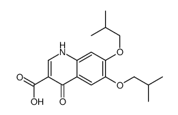 6,7-bis(2-methylpropoxy)-4-oxo-1H-quinoline-3-carboxylic acid结构式