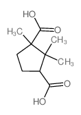 1,3-Cyclopentanedicarboxylicacid, 1,2,2-trimethyl-, (1R,3S)-rel- structure