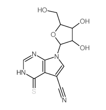 1H-Pyrrolo[2,3-d]pyrimidine-5-carbonitrile,4,7-dihydro-7-b-D-ribofuranosyl-4-thioxo-(9CI) structure