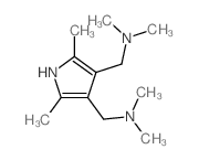 1-[4-(dimethylaminomethyl)-2,5-dimethyl-1H-pyrrol-3-yl]-N,N-dimethyl-methanamine结构式