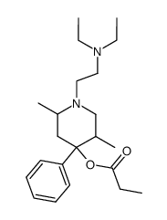 1-(2-Diethylaminoethyl)-2,5-dimethyl-4-phenyl-4-propionyloxypiperidine结构式