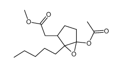 Methyl 3-Acetoxy-2,3-epoxy-2-pentyl-1-cyclopentaneacetate Structure