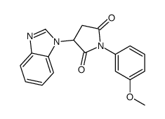 3-(benzimidazol-1-yl)-1-(3-methoxyphenyl)pyrrolidine-2,5-dione Structure