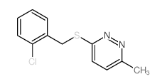 3-[(2-chlorophenyl)methylsulfanyl]-6-methyl-pyridazine结构式