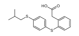 2-[2-[4-(2-methylpropylsulfanyl)phenyl]sulfanylphenyl]acetic acid Structure