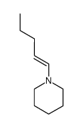 trans-1-N-piperidino-1-pentene Structure