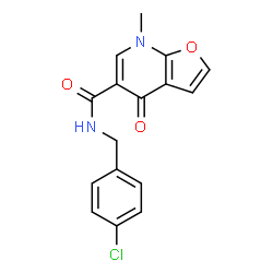 Furo[2,3-b]pyridine-5-carboxamide,N-[(4-chlorophenyl)methyl]-4,7-dihydro-7-methyl-4-oxo- Structure