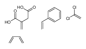 buta-1,3-diene,1,1-dichloroethene,2-methylidenebutanedioic acid,styrene结构式