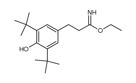 ethyl 3-(3,5-di-tert-butyl-4-hydroxyphenyl)propanimidate结构式