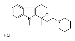 1,9-dimethyl-1-(2-piperidin-1-ylethyl)-3,4-dihydropyrano[3,4-b]indole,hydrochloride结构式