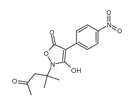 2-(1,1-dimethyl-3-oxo-butyl)-4-(4-nitro-phenyl)-isoxazolidine-3,5-dione Structure