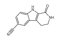 1-oxo-2,3,4,9-tetrahydro-1H-β-carboline-6-carbonitrile结构式