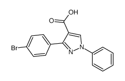 3-(4-bromophenyl)-1-phenylpyrazole-4-carboxylic acid Structure