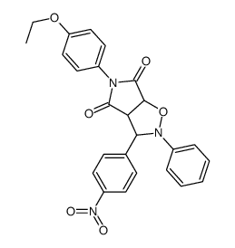 5-(4-ethoxyphenyl)-3-(4-nitrophenyl)-2-phenyl-3a,6a-dihydro-3H-pyrrolo[3,4-d][1,2]oxazole-4,6-dione结构式