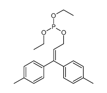 3,3-bis(4-methylphenyl)prop-2-enyl diethyl phosphite Structure