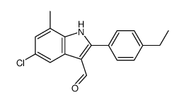 1H-Indole-3-carboxaldehyde,5-chloro-2-(4-ethylphenyl)-7-methyl-(9CI)结构式