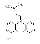 10H-Phenothiazine-10-ethanamine,N,N-dimethyl-, hydrochloride (1:1) Structure