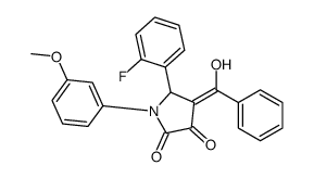 (4Z)-5-(2-fluorophenyl)-4-[hydroxy(phenyl)methylidene]-1-(3-methoxyphenyl)pyrrolidine-2,3-dione结构式