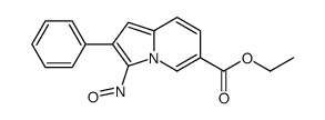 ethyl 3-nitroso-2-phenylindolizine-6-carboxylate Structure